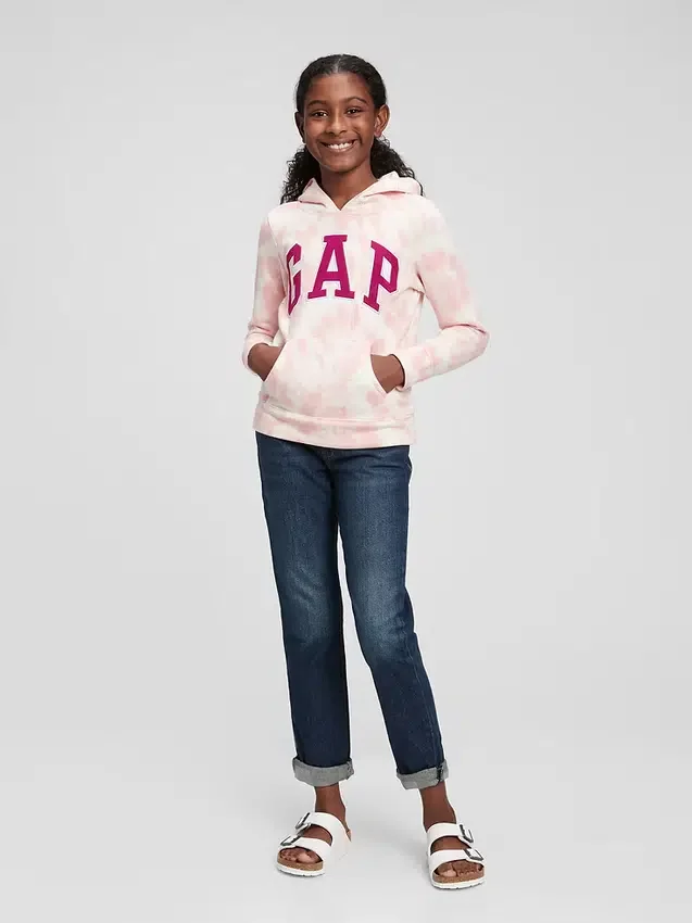 Jeans « girlfriend » taille mi-haute pour enfant