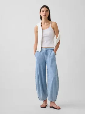 Jeans « Horseshoe » ultra-doux à taille mi-haute