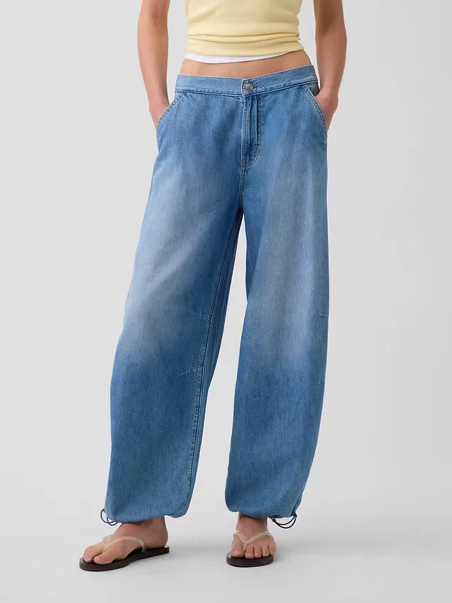 Jeans « Horseshoe » ultra-doux à taille mi-haute