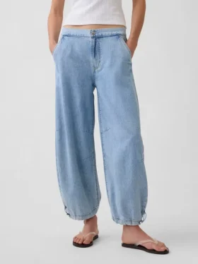 Jeans « Horseshoe » ultra-doux à taille mi-haute