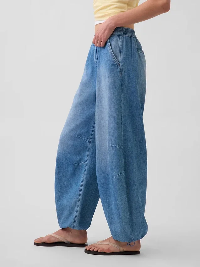 Jeans « Horseshoe » ultra-doux à taille mi-haute