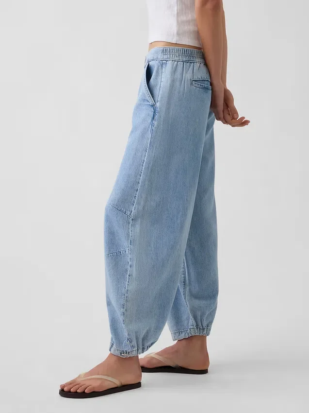 Jeans « Horseshoe » ultra-doux à taille mi-haute