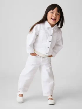 Jeans pour Bébé & Enfant à ourlet ajouré en forme de fer à cheval