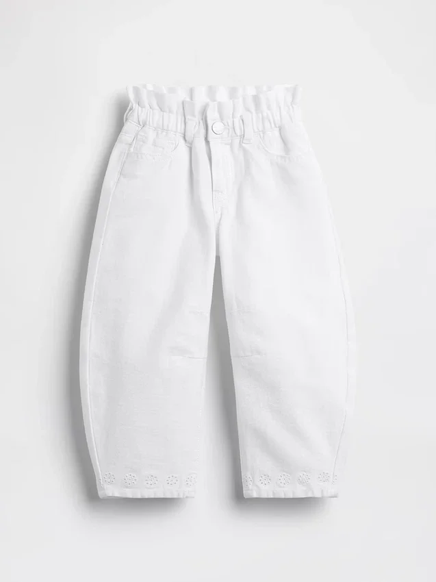 Jeans pour Bébé & Enfant à ourlet ajouré en forme de fer à cheval