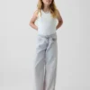 Jeans pour enfant à taille basse, coupe large