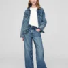 Jeans pour enfant à taille basse, coupe large