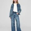Jeans pour enfant à taille basse, coupe large