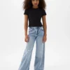 Jeans pour enfant à taille basse, coupe large