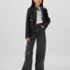 Jeans pour enfant à taille basse, coupe large