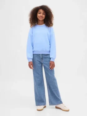 Jeans pour enfant à taille basse, coupe large