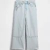 Jeans pour enfant à taille basse, coupe large