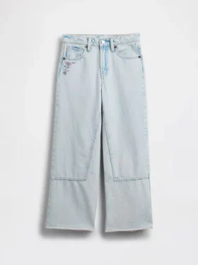 Jeans pour enfant à taille basse, coupe large