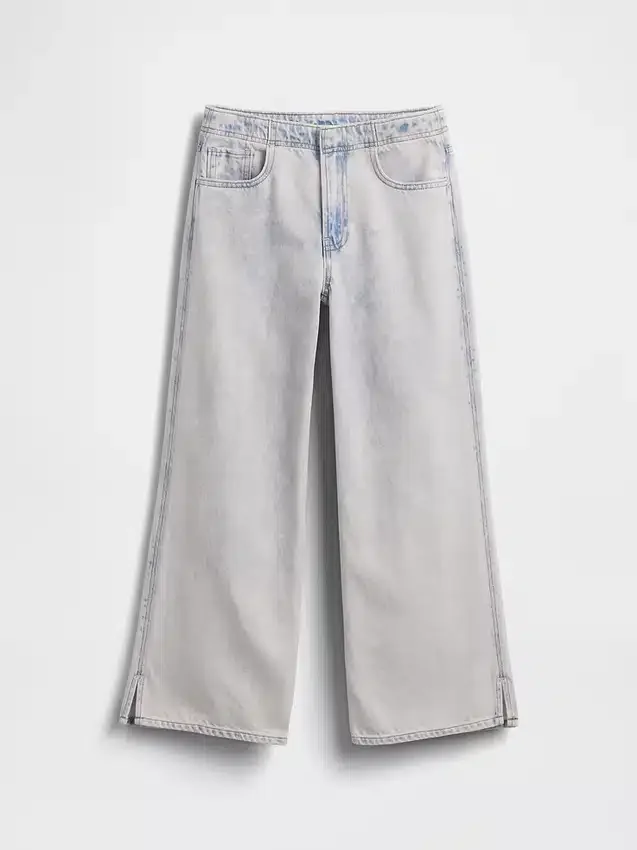 Jeans pour enfant à taille basse, coupe large