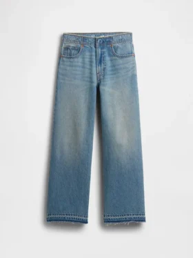 Jeans pour enfant à taille basse, coupe large