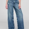Jeans pour enfant à taille basse, coupe large