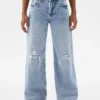 Jeans pour enfant à taille basse, coupe large