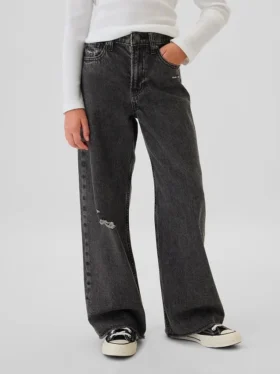 Jeans pour enfant à taille basse, coupe large