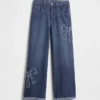 Jeans pour enfant à taille basse, coupe large