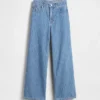 Jeans pour enfant à taille basse, coupe large
