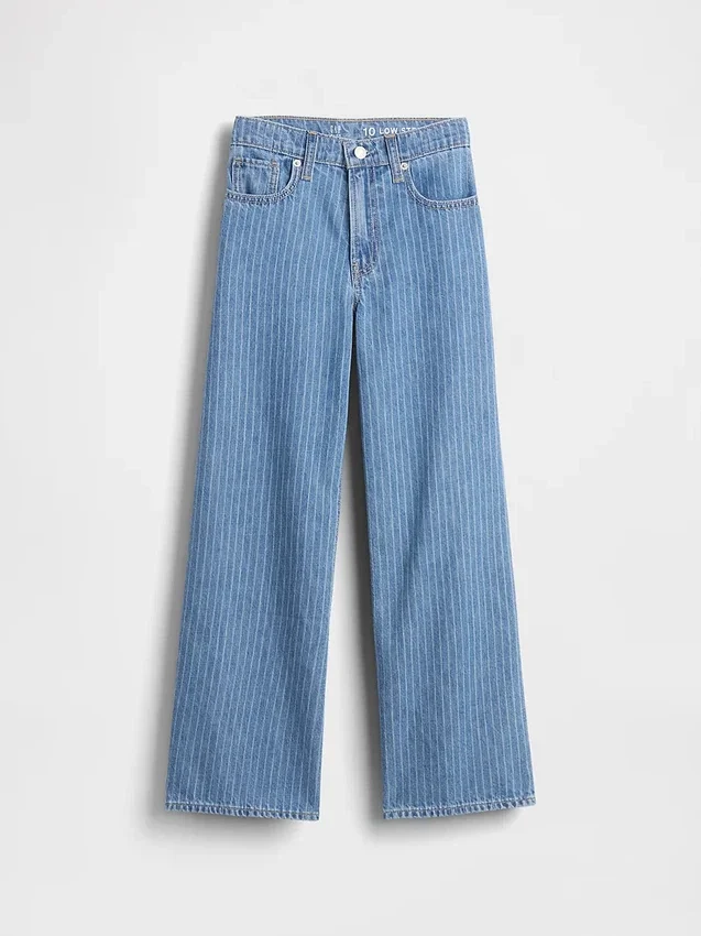 Jeans pour enfant à taille basse, coupe large
