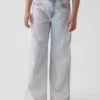 Jeans pour enfant à taille basse, coupe large