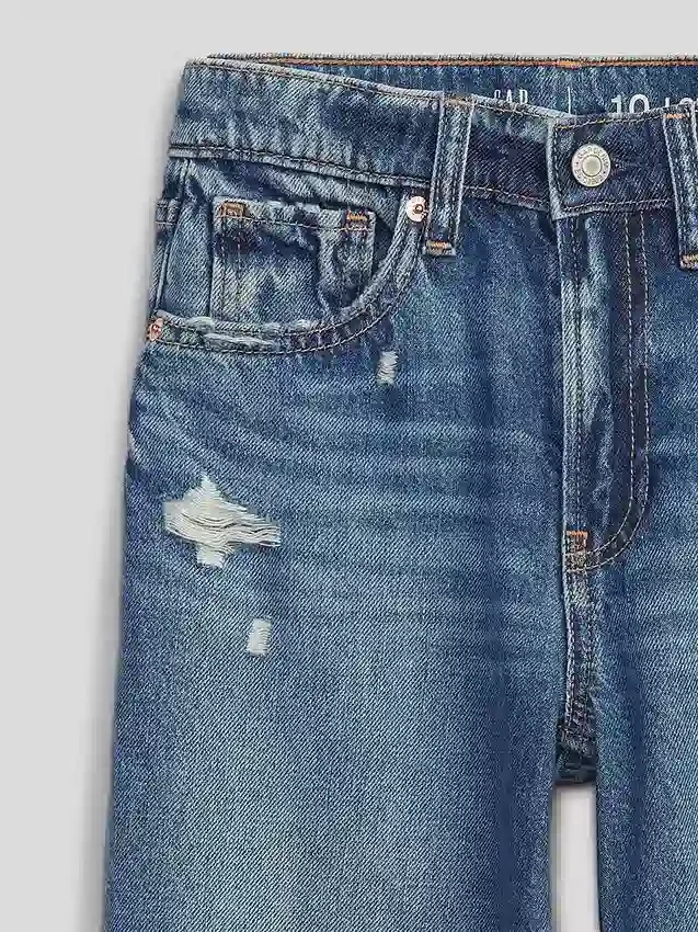 Jeans pour enfant à taille basse, coupe large
