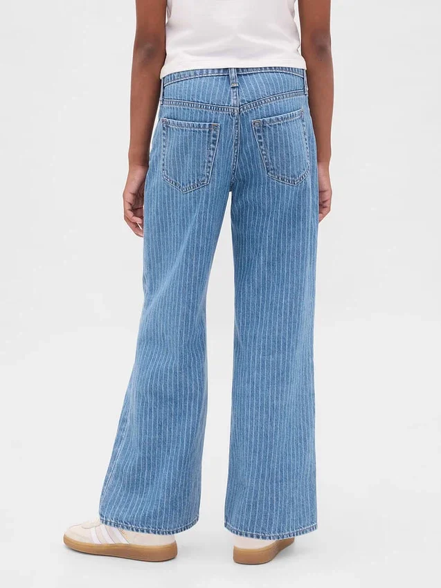 Jeans pour enfant à taille basse, coupe large