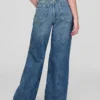 Jeans pour enfant à taille basse, coupe large