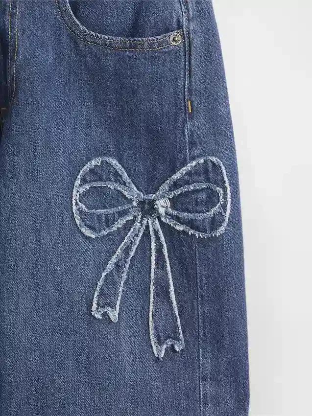Jeans pour enfant à taille basse, coupe large