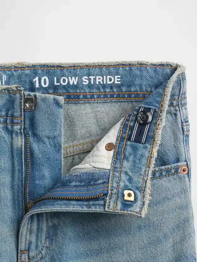 Jeans pour enfant à taille basse, coupe large