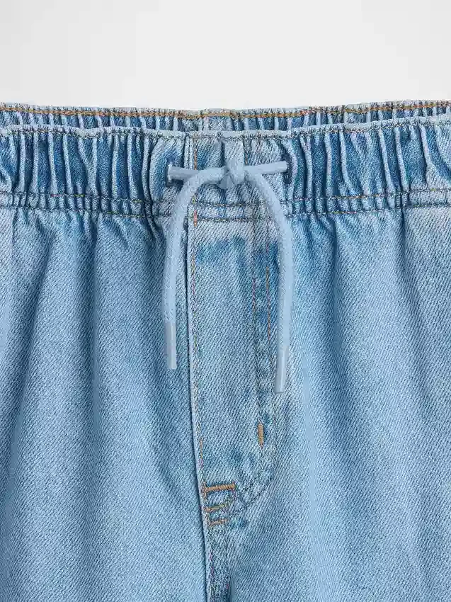 Jeans pour enfant taille haute, coupe ample et large, longueur cheville