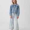Jeans pour enfant taille haute, coupe large, longueur cheville