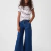Jeans pour enfant taille haute, coupe large, longueur cheville
