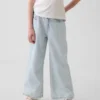 Jeans pour enfant taille haute, coupe large, longueur cheville