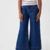 Jeans pour enfant taille haute, coupe large, longueur cheville