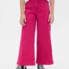Jeans pour enfant taille haute, coupe large, longueur cheville