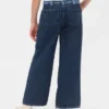 Jeans pour enfant taille haute, coupe large, longueur cheville