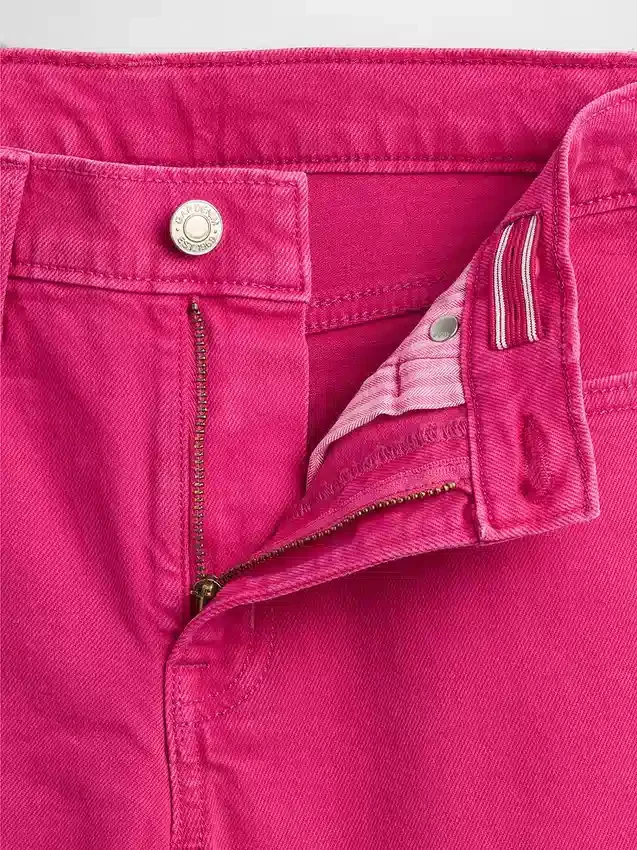 Jeans pour enfant taille haute, coupe large, longueur cheville