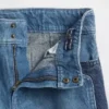 Jeans pour enfant taille haute, coupe large, longueur cheville