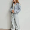 Jeans pour enfant taille haute, coupe large, longueur cheville