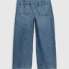 Jeans pour enfant taille haute, coupe large, longueur cheville