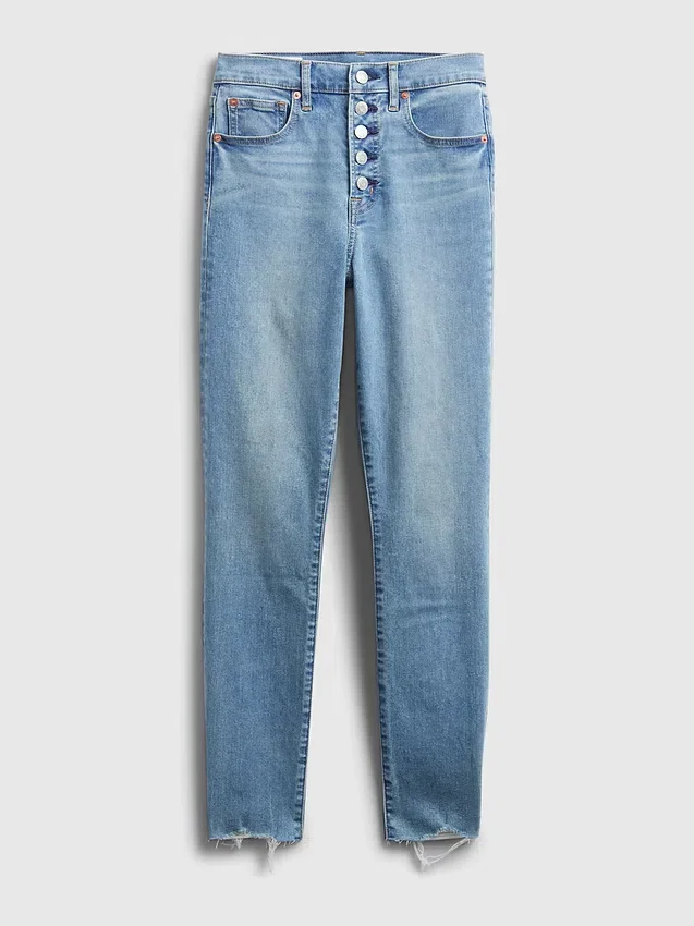 Jeans skinny taille haute avec poches lissantes secrètes