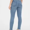 Jeans skinny taille mi-haute, effet vieilli, longueur cheville