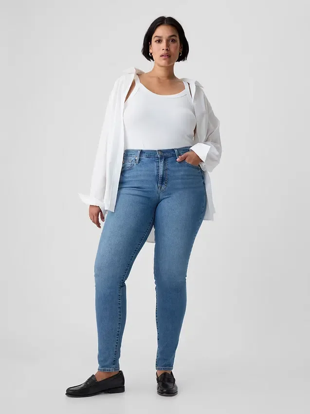 Jeans skinny taille moyenne