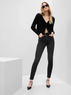 Jeans skinny taille très haute