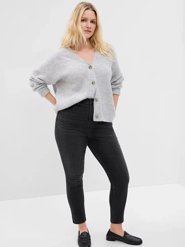 Jeans skinny taille très haute