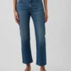 Jeans slim droit court taille haute style années 90