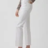 Jeans slim droit court taille haute style années 90