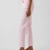 Jeans slim droit court taille haute style années 90