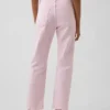 Jeans slim droit court taille haute style années 90